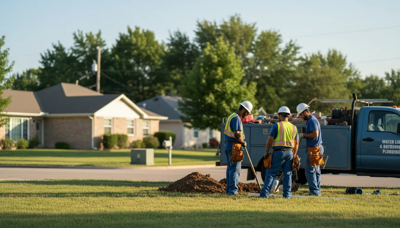 Residential water line and bathroom plumbing service in Fenton, LA